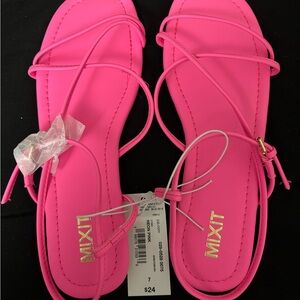 Mixit Women's Bright Pink Strappy Sandals